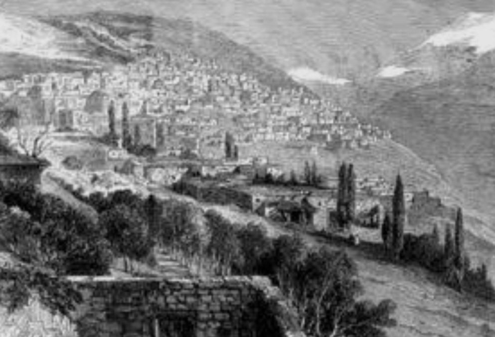 قرية جبلية في لبنان عام 1860 قبل المجازر